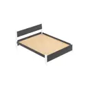 Кровать Solarius Мишка сплошное основание 130x80x210см дерево цвет темно-серый/белый