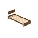 Кровать Solarius Мишка реечное основание mkr-obiv-rs9-bel80-190 90 x 80 x 200 см дерево цвет коричневый/белый