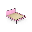 Кровать Solarius Kr140loft-roz-black-full 145 x 90 x 206 см сосна цвет розовый
