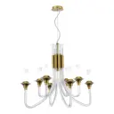 Люстра подвесная St luce Sl1241.203.08 8 ламп 14 м² цвет жёлтый/золотой
