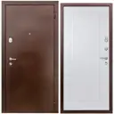 Входная дверь Diva 510 правый 86x205см антик медь/Н10 белый софт