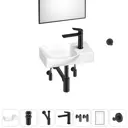 Раковина Wellsee wc area 202011914 45см цвет матовый черный (комплектующие)