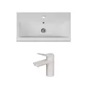 Раковина для тумбы со смесителем AM.PM M90WCC0752WG-F85A02133 GEM 75 см цвет белый