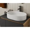 Раковина в ванную BAUEDGE Nimb 60x40 накладная овальная белая