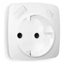 Накладка для розетки с заземлением и со шторками 2USB A+C Ambrella volt Omega OP1300 цвет белый матовый