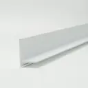 Скрытый микроплинтус алюминий белый муар 2.50x19x2500 мм