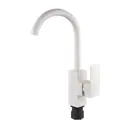 Смеситель для кухни Plamix PM3032 18 см поворотный излив цвет белый
