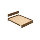 Кровать Solarius Мишка сплошное основание 130x80x210см дерево цвет коричневый/белый