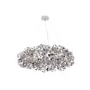 Люстра подвесная Crystal Lux Garden sp9 d800 chrome 16 ламп 37 м² цвет хром