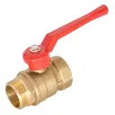 Кран шаровой прямой Галлоп 103276 DN32 PN16 1 1/4" НР-ВР латунь ручка рычаг