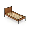 Кровать Solarius kr100loft-olha-black 105 x 90 x 206 см сосна цвет ольха, черный