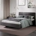 Кровать Трия Элис 147 x 90 x 205 см ЛДСП цвет велюр графит