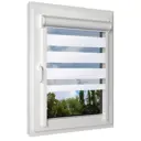 Рулонная штора день/ночь Унистайл RKRZBELI040195, 40x195 см, белый