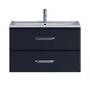 Тумба с раковиной для ванной подвесная Uperwood Foster 80x45x63 см черная