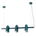 Люстра подвесная светодиодная Kink light Канти 15 м² регулируемый белый свет цвет синий