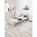 Кровать Solarius Мишка реечное основание mkr-obiv-rs3-plat80-200 90 x 80 x 210 см дерево цвет бежевый/платиновый