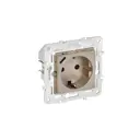 Розетка встраиваемая Iek Skandy SK-R14-16-U14-018-K37 с заземлением и шторками USB цвет шампань