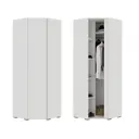 Шкаф Стендмебель 75x210x75 см ЛДСП цвет белый, белый