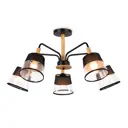 Люстра на штанге Ambrella Light Traditional Ambr_tr4741 5 ламп 7.86 м² цвет прозрачный/светлое дерево/черный
