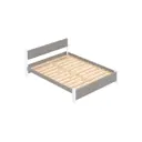 Кровать Solarius Мишка реечное основание 170x80x210см дерево цвет светло-серый/белый