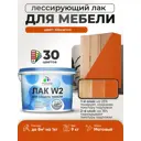 Лак для мебели дерева и минеральных поверхностей тонирующий Malare Series W матовый махагон 9 кг