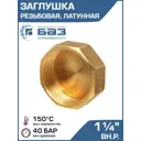 Заглушка Баз 1 1/4" ВР латунь шт БАЗ.З.32В