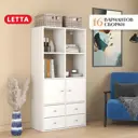 Стеллаж деревянный Letta 71x139x33 см нагрузка до 10 кг лдсп цвет белый