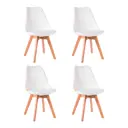 Комплект кухонных стульев 4 шт Dobrin Jerry soft lmzl-pp635 49x49x54 см пластик цвет белый