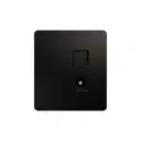 Розетка для телевизора и компьютера встраиваемая Kranz Round KR-78-0722-3 RJ45 цвет оникс