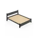 Кровать Solarius Мишка сплошное основание 130 x 80 x 210 см дерево цвет темно-серый;черный оникс