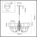 Люстра подвесная Odeon light Saga 5088-6 6 ламп 15 м² цвет бронза