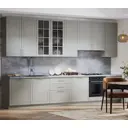 Кухонный гарнитур Safina grand Стелла 370x249x60 см ЛДСП цвет песчаного цвета, серый