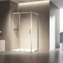 Душевой уголок Vincea Slim 8mm VSR-6SL9013CL прямоугольный 90x130см хромированный профиль эффект стекла прозрачное закаленное стекло