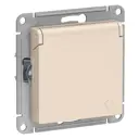 Силовая розетка встраиваемая Systeme electric AtlasDesign ATN000246 с заземлением цвет бежевый