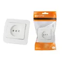 Розетка накладная Tdm electric Вуокса SQ1804-0023 cо шторками цвет белый