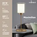 Настольная лампа Moderli V11130-1T Maximilian цвет золотой/белый/прозрачный