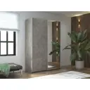 Шкаф-купе Мебельная компания е1 550477 230x160х57 см 8 полок лдсп цвет бетон