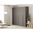 Шкаф распашной Sv-мебель 182512 240.2x221.6x50.6 см ЛДСП цвет графит