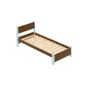 Кровать Solarius Мишка реечное основание mkr-obiv-rs9-gol100-190 110 x 80 x 200 см дерево цвет коричневый/голубой