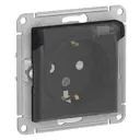 Розетка встраиваемая Systeme electric Серия отсутствует ATN441046 с заземлением цвет черный