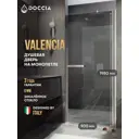 Душевая дверь Doccia GLASS900pt/GR/8CHMT 90см эффект стекла прозрачный распашной