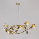 Люстра на штанге Illumico Il0517-10p-79 cpg 10 ламп 60 м² цвет жёлтый/золотой