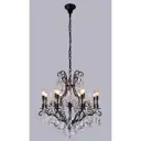 Люстра подвесная Crystal Lux 313_2310 13 ламп 26 м² цвет черный