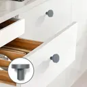Мебельная ручка-кнопка Cappio PK325 Ø30 мм графит 8 шт