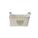 Корзина Handy home 18x13x28 см ткань цвет молочный