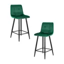 Стул полубарный Dobrin Olivia LML-8078-1 43x94x52 см цвет зеленый 2шт