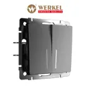 Выключатель проходной встраиваемый Werkel a063102 2 клавиши с подсветкой цвет графит матовый