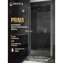 Душевая дверь Doccia GLASS990dv/GR/5CHMT 99см эффект стекла прозрачный распашной