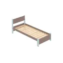 Кровать Solarius Мишка реечное основание 80 x 80 x 210 см дерево цвет мокко мусс;голубой