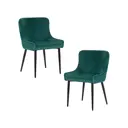 Комплект кухонных стульев 2 шт Dobrin Richard lml-8202 52.5x52x63 см велюр цвет зеленый